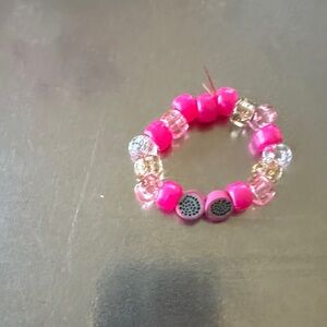 Pink and Gold Beaded Bracelet